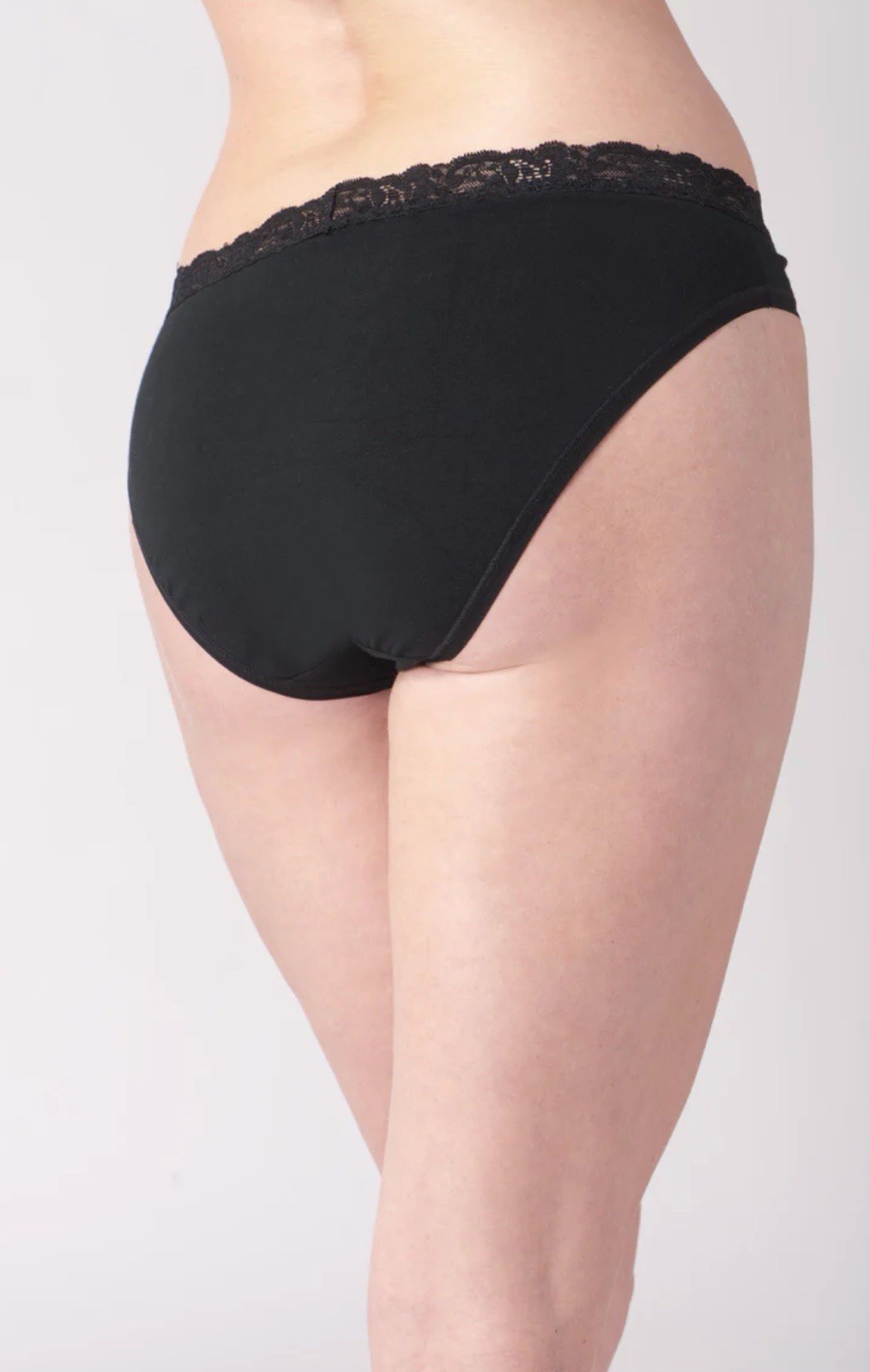 COTN COLLECTION Women’s Underwear Panties LACE TRIM HI-CUT Pima Cotton
