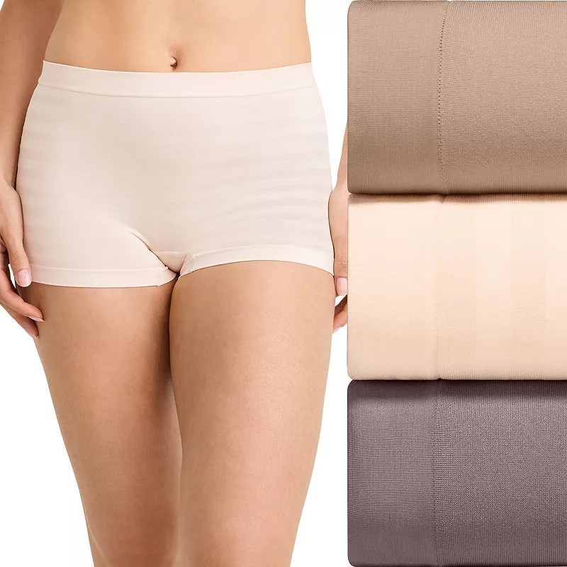 Women’s Jockey® Seamfree Boy Short Underwear 3-Pack Size Small 4881