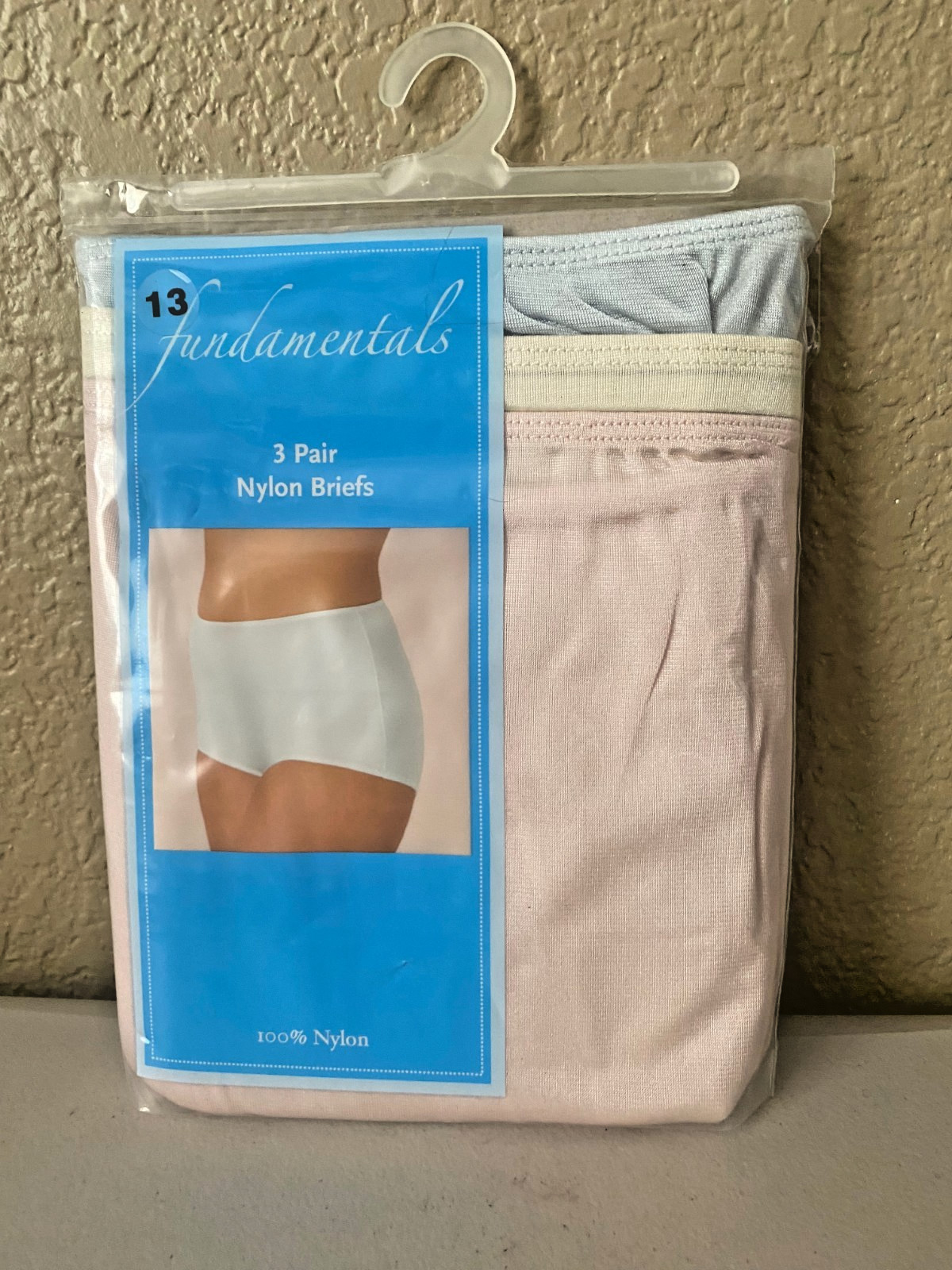 New Vintage SEARS FUNDAMENTALS Nylon Briefs Size 13 Panties 3 Pack