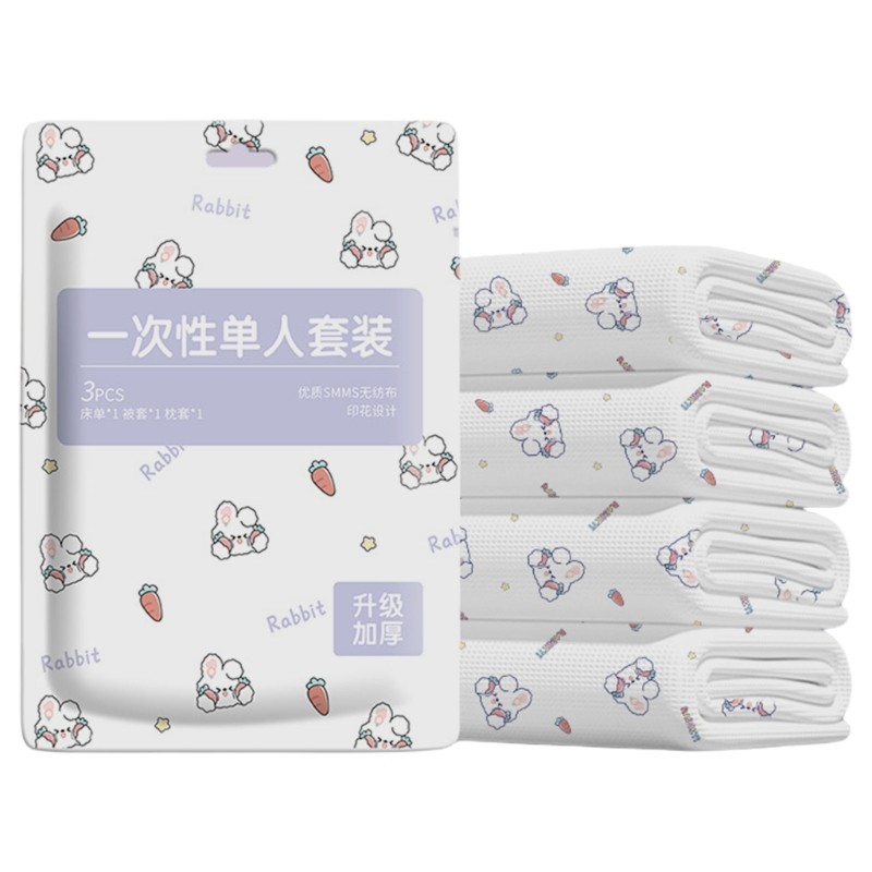 Convenient Disposable Hotel Bedding Set For Frequent Travelers And Business Trip