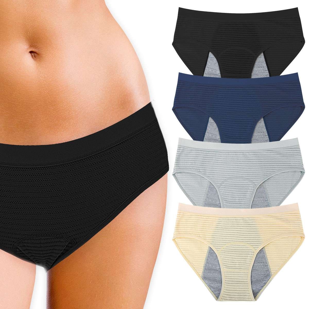 Women Menstrual Period Underwear Plus Size Leak Proof Cotton Panties Briefs