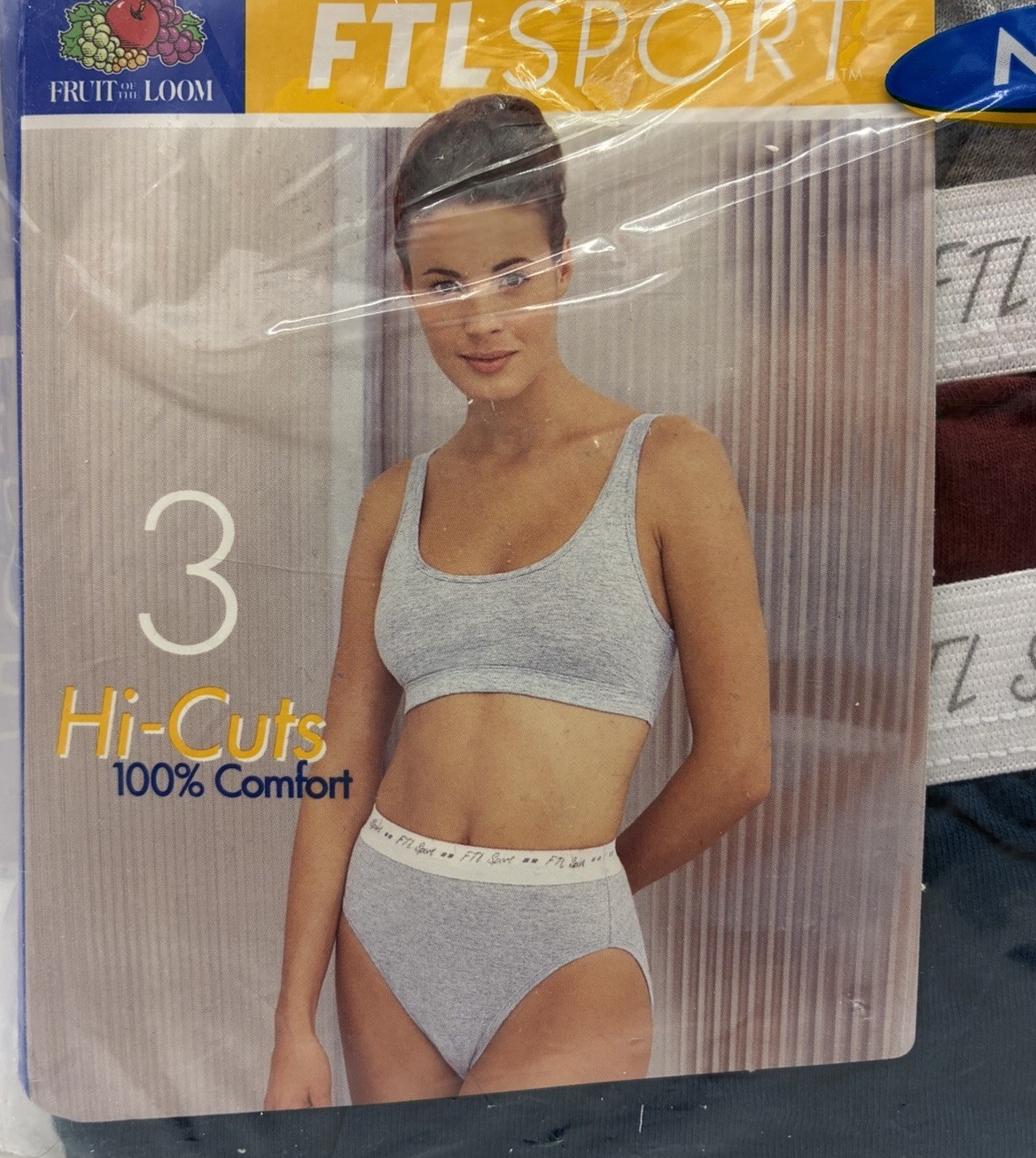 NOS Vtg Fruit of the Loom FTL Hi-cut 100% Cotton 3 Briefs Size 5 USA