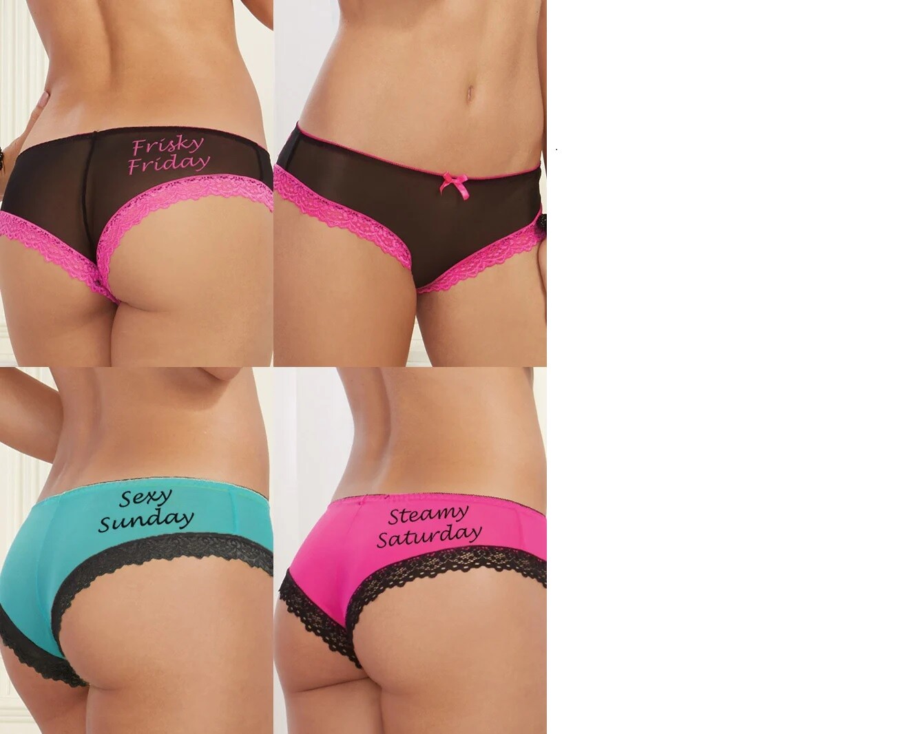 WEEKENDER PANTY PACK 3 PACK OF MESH PANTIES Sizes S-XL