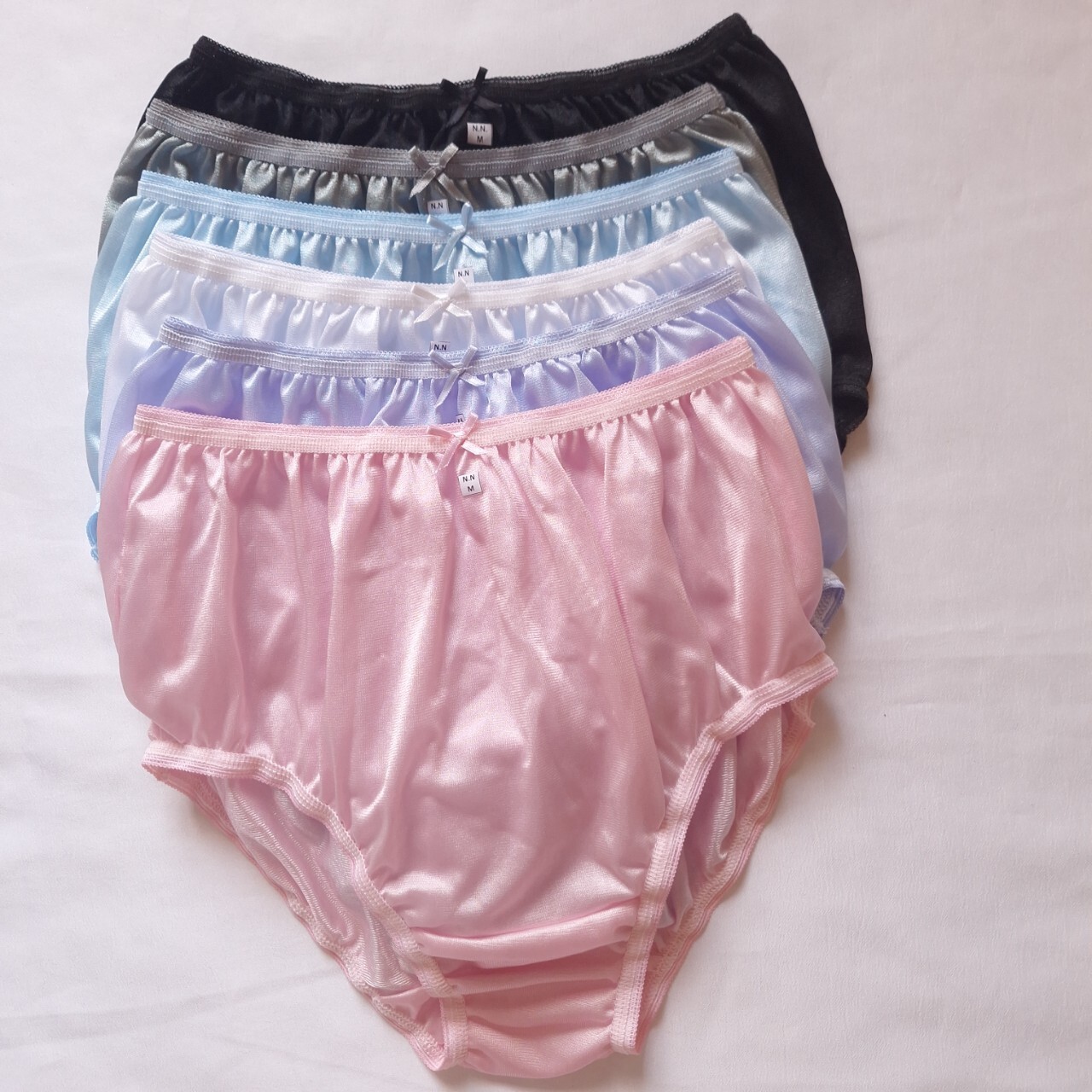 6pcs Underwear Granny Panties Women Nylon Silky Soft Briefs High Waist 28″-34″ M