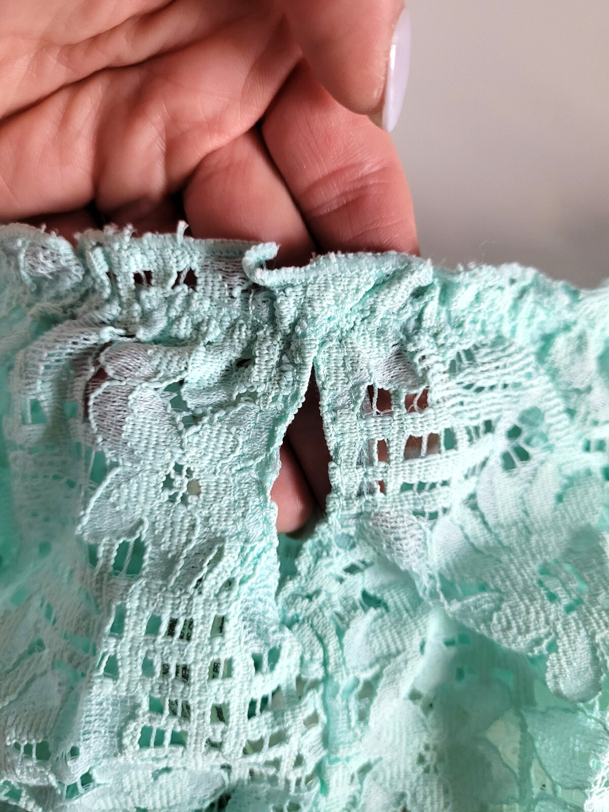 New Free People Intimately Lace Arctic Ice Stretch Bikini Panty XS Ruffle $24