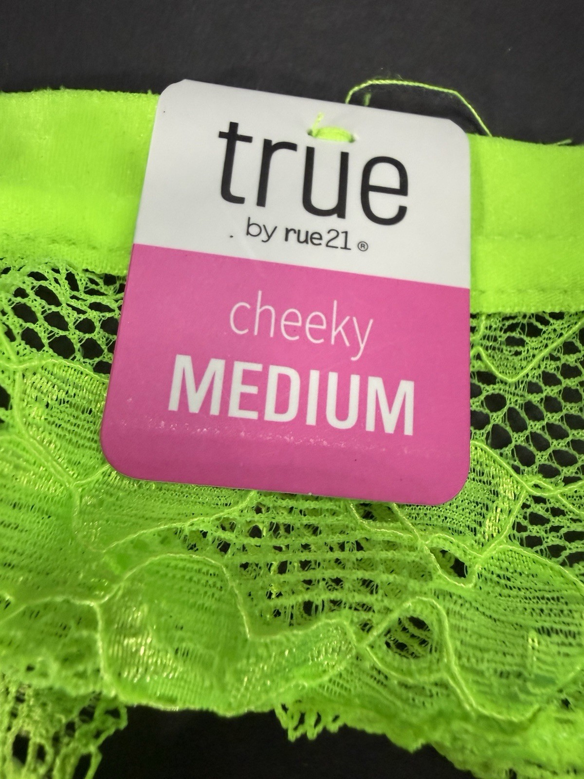 True Rue21 Women M Cheeky See Through Mesh Sheer Floral Spandex Nylon Sexy Adult