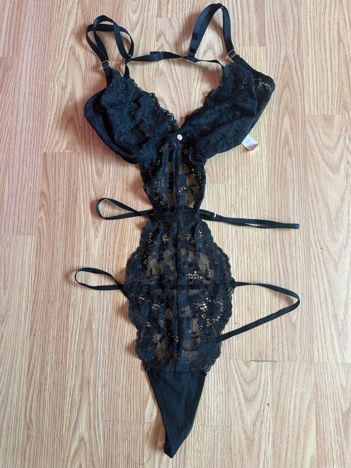 Victoria’s Secret Lingerie Teddy Black Lace NWT XL