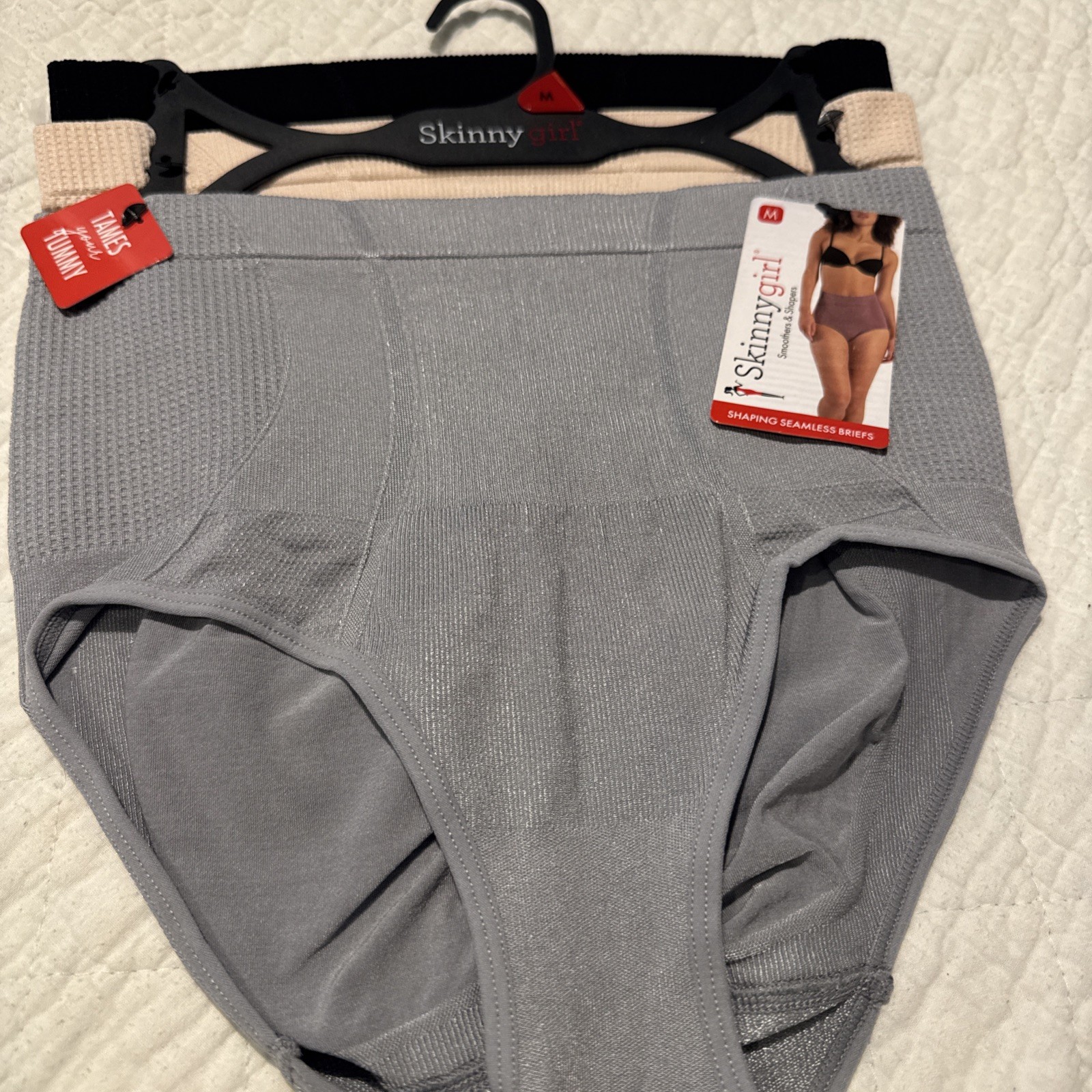 Skinny Girl Shaping Seamless Briefs Panties Size MediumSeamless 3 Pair Gray