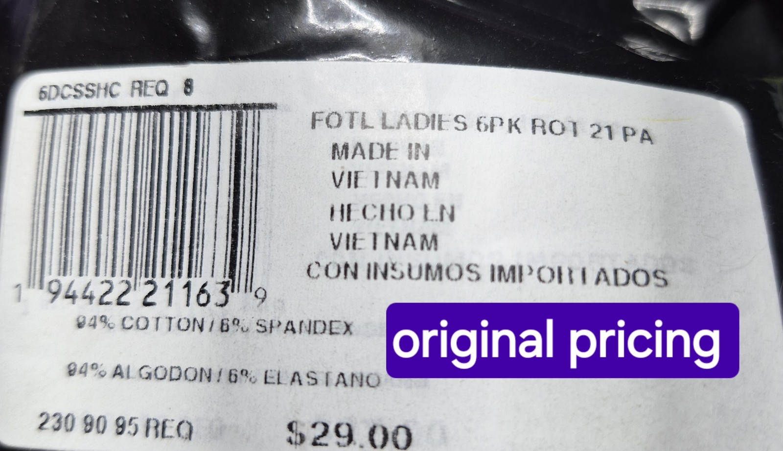 SZ 9 Fruit of the Loom SIGNATURE LOW-RISE 6PK 94%Cot/6%Span Evening Sky + Gift