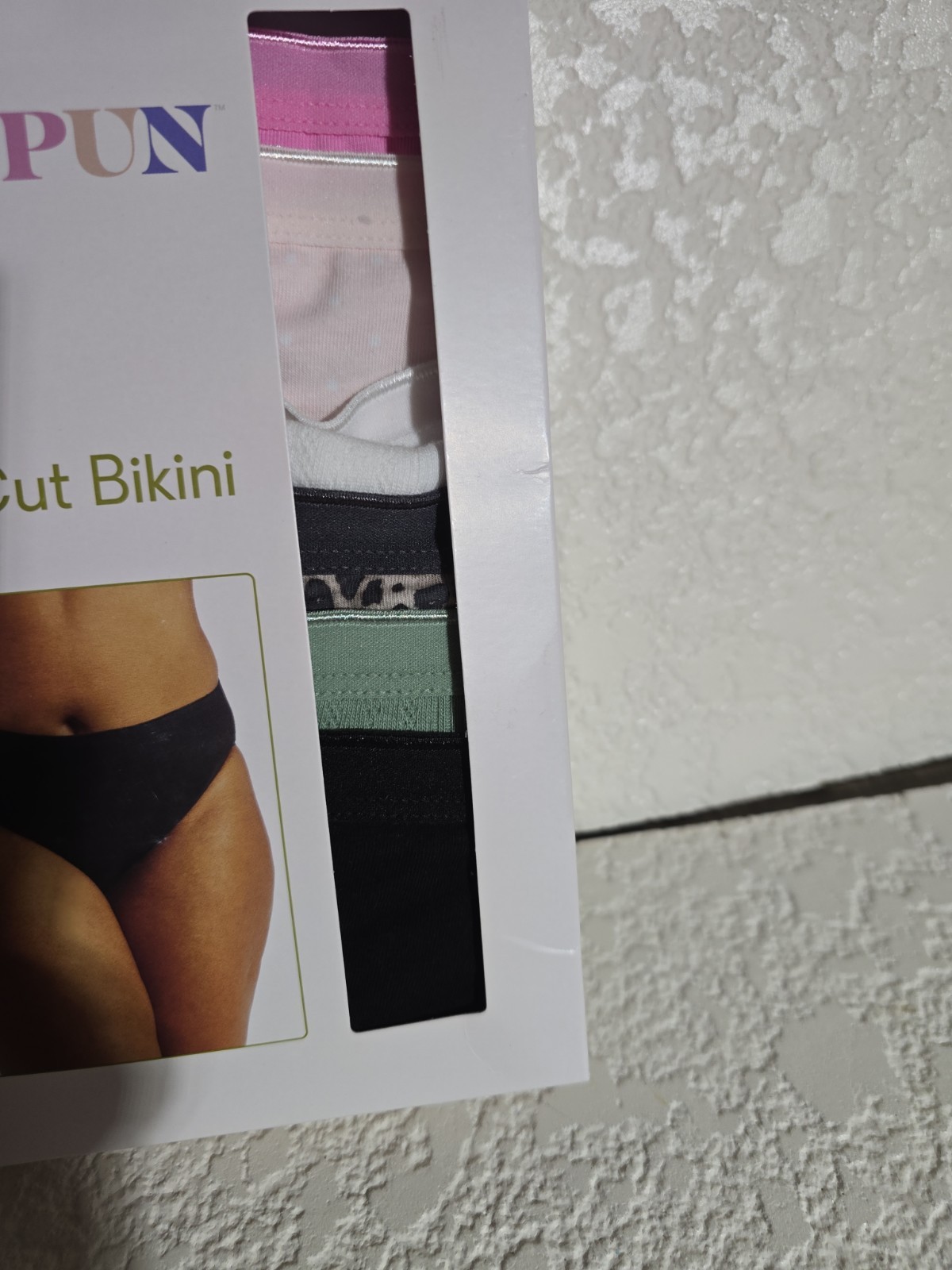 6 PAIR JOYSPUN COTTON HIGH CUT BIKINI PANTIES TAG FREE MATERIAL SZ M (8-10)