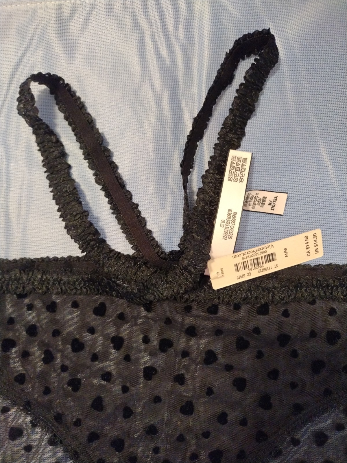 Victoria’s Secret Stretch Sheer Heartbreaker Bikini Panty Black Size M 170/72A