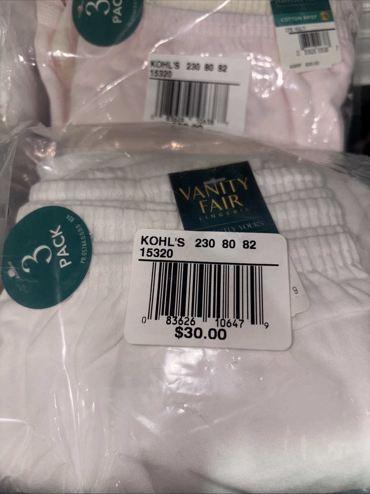 Vanity L112417 Fair Perfectly Yours Classic Cotton Briefs Size 8/XL Lot 12