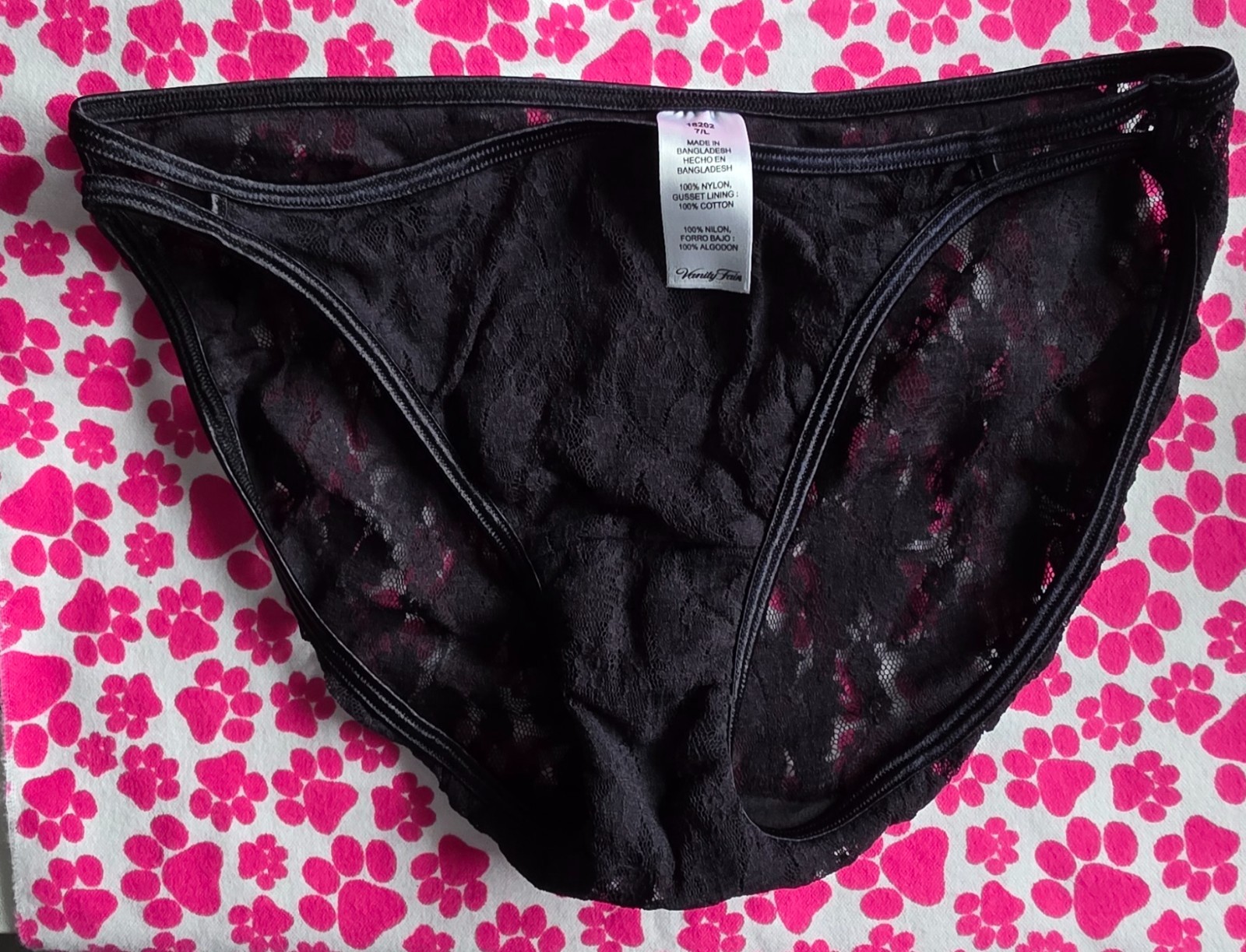 Vanity Fair Illumination Helenca Double String Lace Stretch Panties Size 6 7