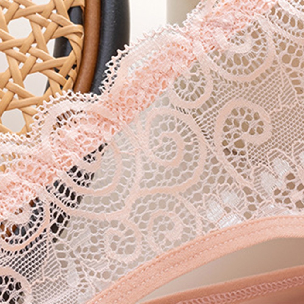 Lace Triangle Underwear for Women in Soft Ice Silk Breathable and Comfortable