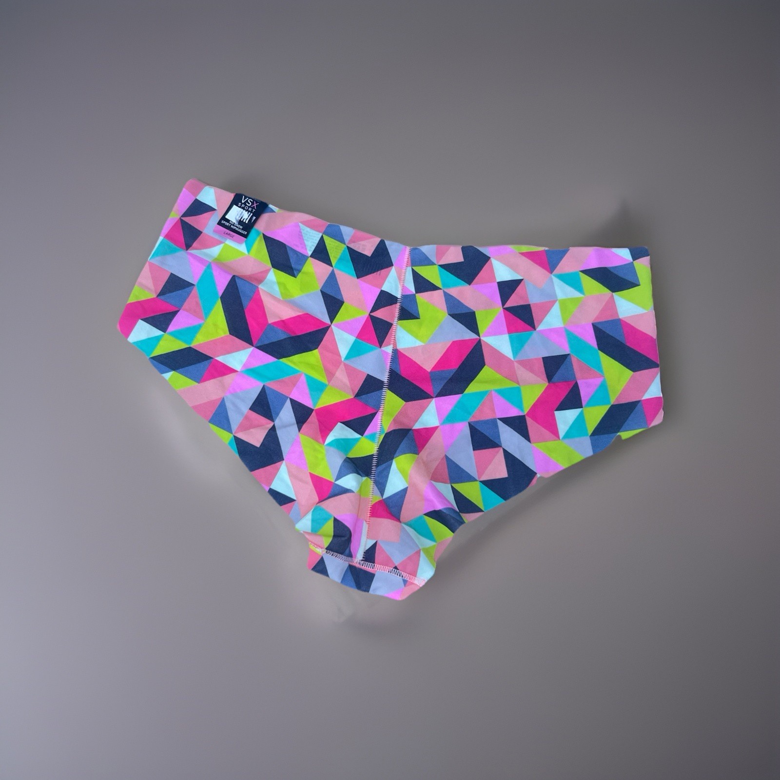 Victoria’s Secret VSX Silky Smooth Sport Yoga Panty Neon Geo Seamless No Show