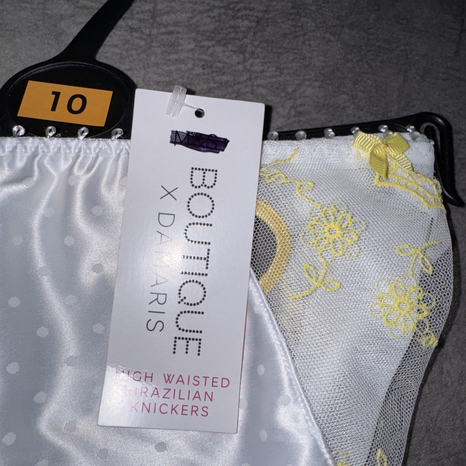 2 x M&S Boutique x Damaris Evaline Satin High Waisted Brazilian pants BNWT 10