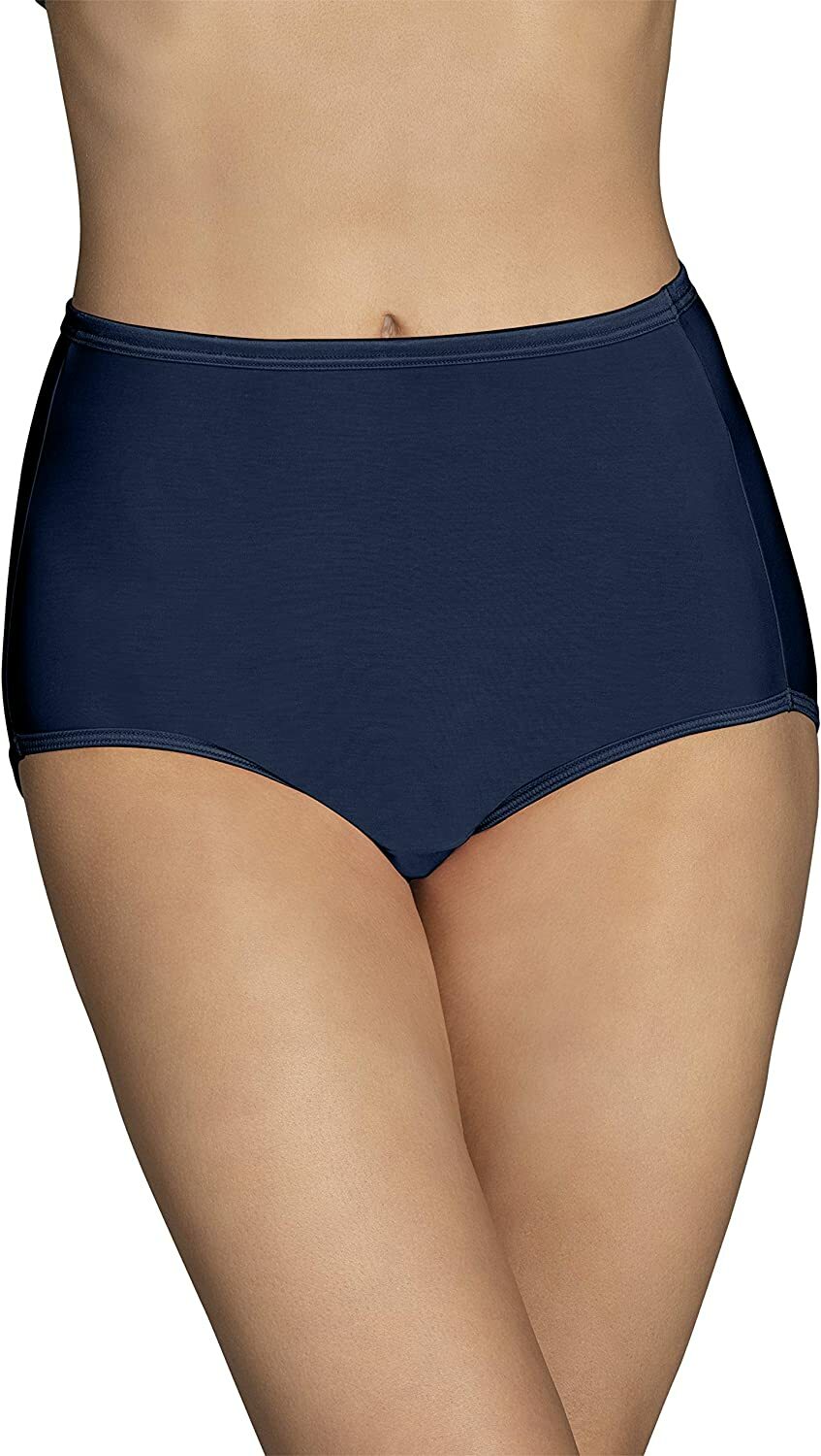 Vanity Fair Illumination Ghost Navy Blue Full-Cut Brief Size 8/XL