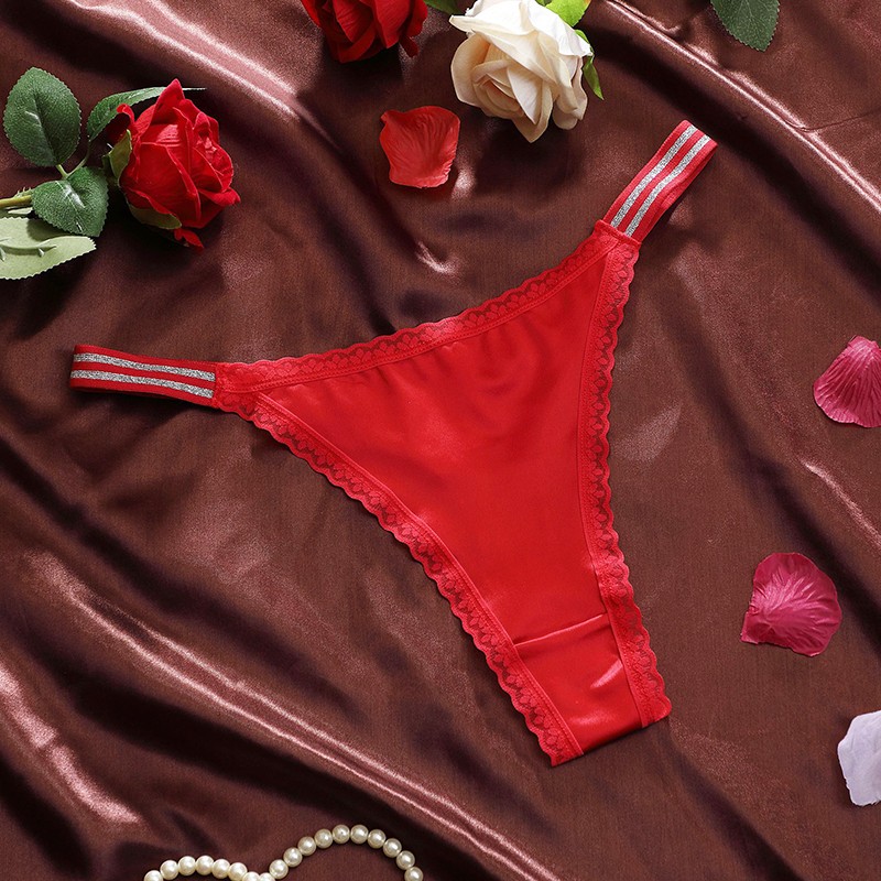 6 Pack Lot Sexy Womens Satin Panties Thongs G string Underwear Bikini Lingeries