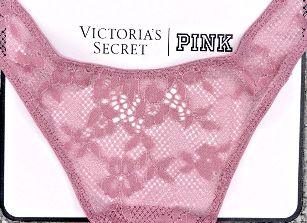 Victoria’s Secret Dream Angels NWT Small Pink Open Back Lace Brazilian Panty