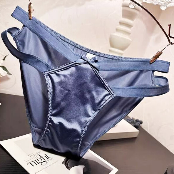 4 Packs Lot Womens Sexy Satin Panties Briefs String Bikinis Lingeries Underwear
