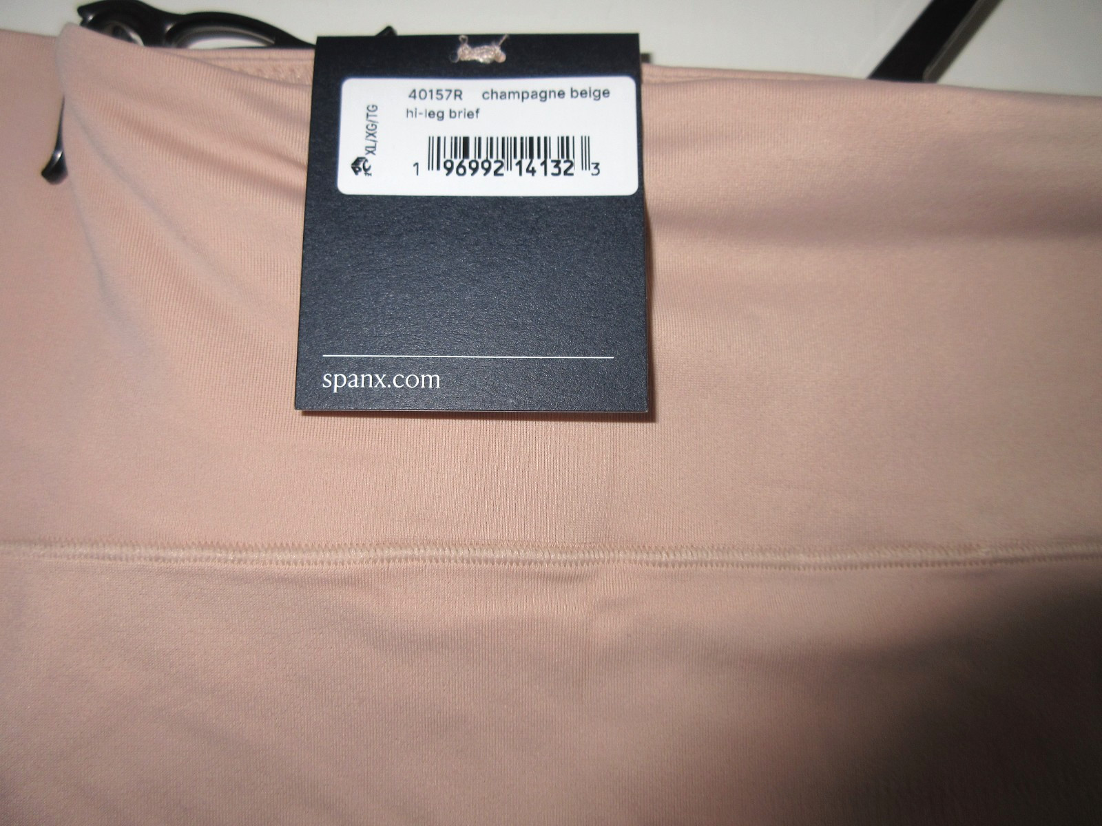 SPANX Hi-Leg BRIEF supersmooth Contouring 40157R beige nylon blend womens ~XL