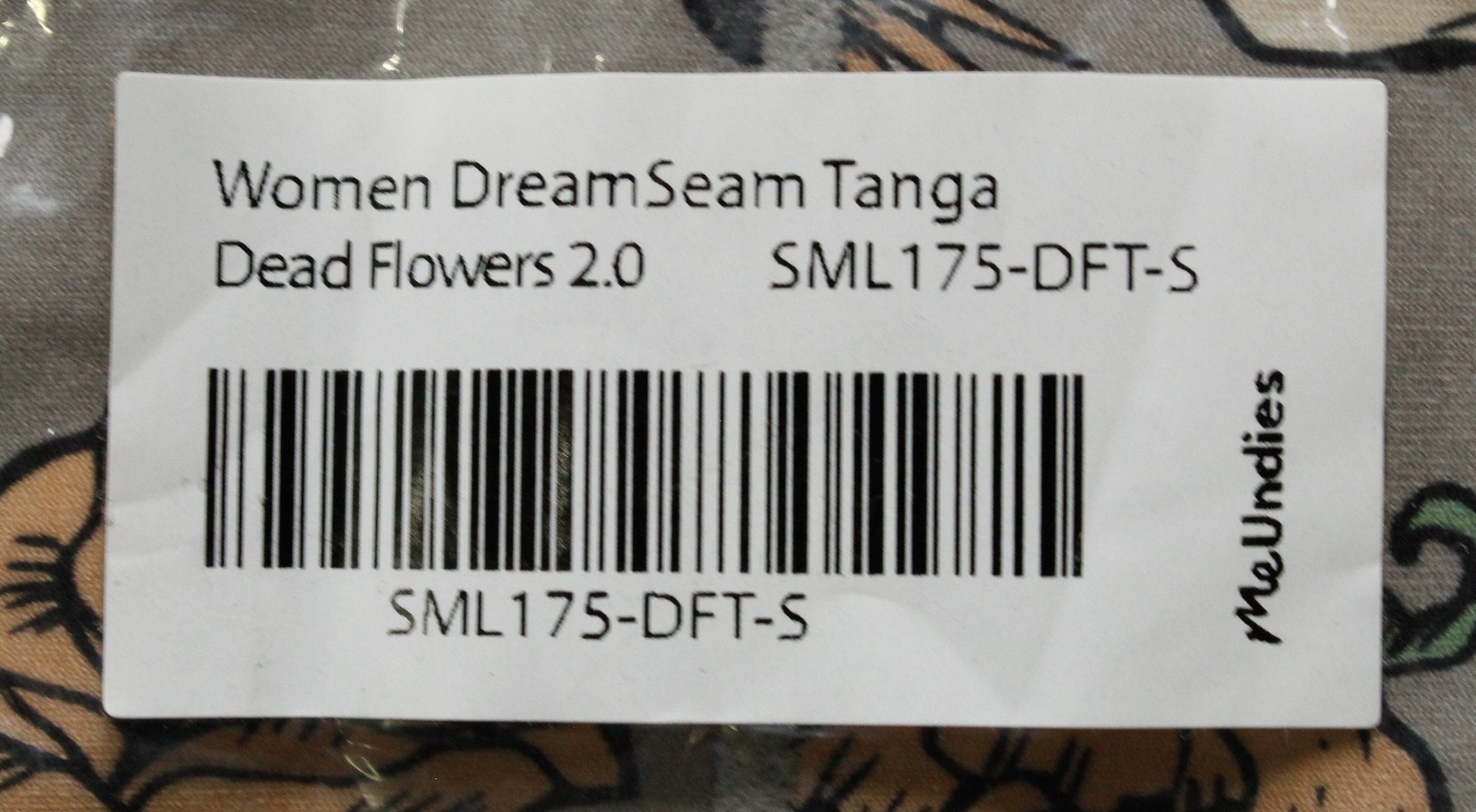 MeUndies Women’s Dream Seamless Tanga Panty NN7 Dead Flowers 2.0 Small NWT