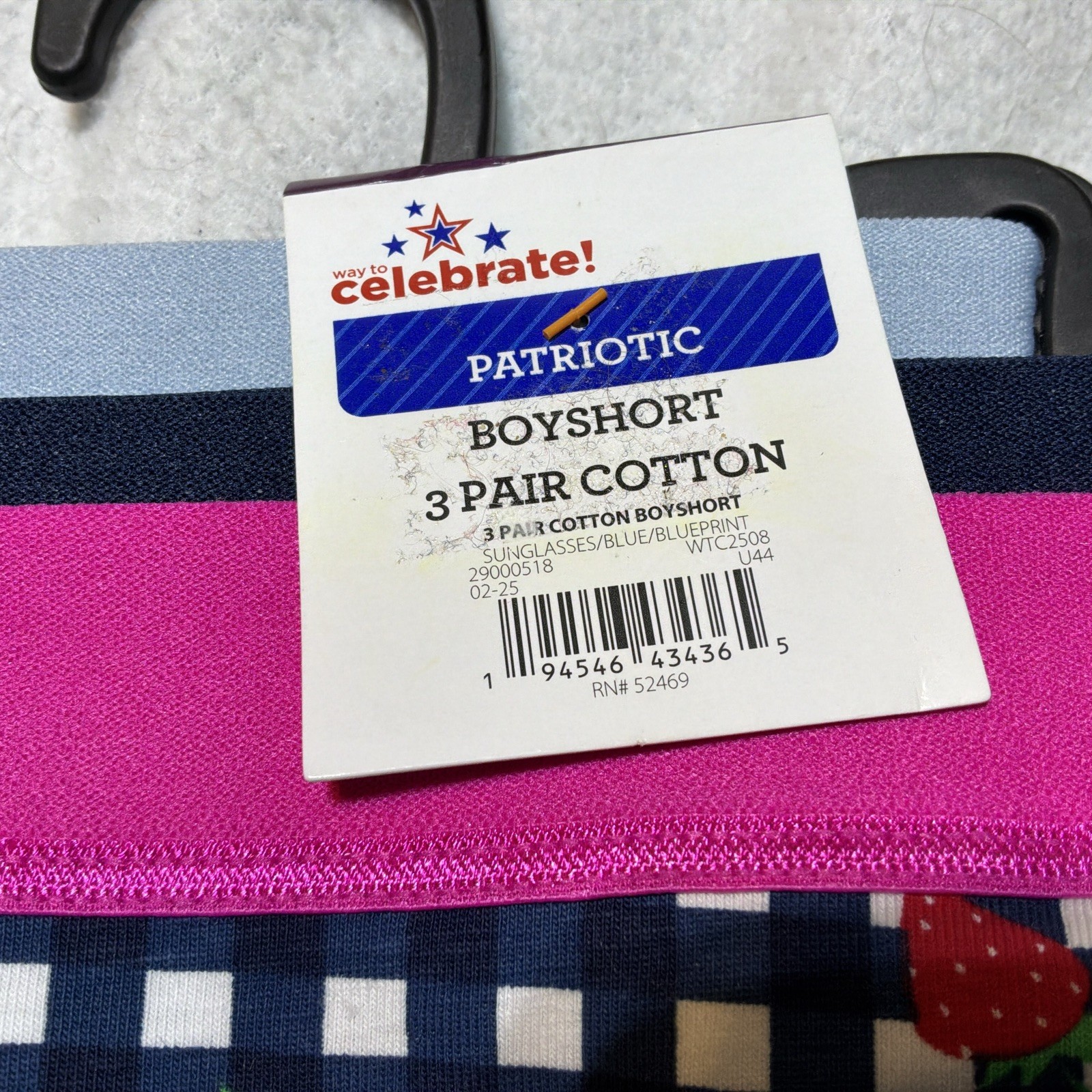 NWT Way To Celebrate boy, Short ￼ Panties 3-Pack Cotton Blend Size 2x Xx 19 Mul