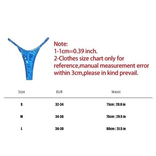 Women’s Shiny Low Waist Miniature G-Strap Bikini Thong Panties Underwear America