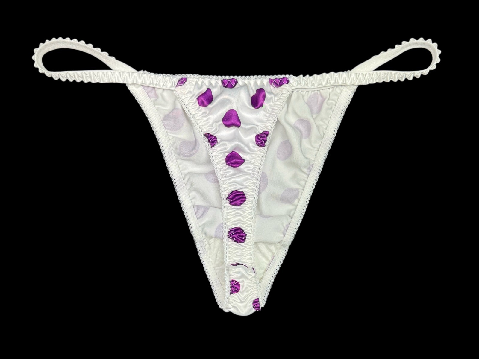 Classic Satin String Thong Polka Dot 2XL
