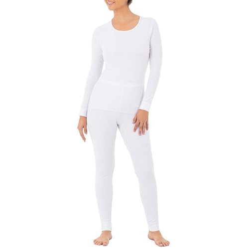 Women’s Micro Waffle Premium Thermal Set Medium White