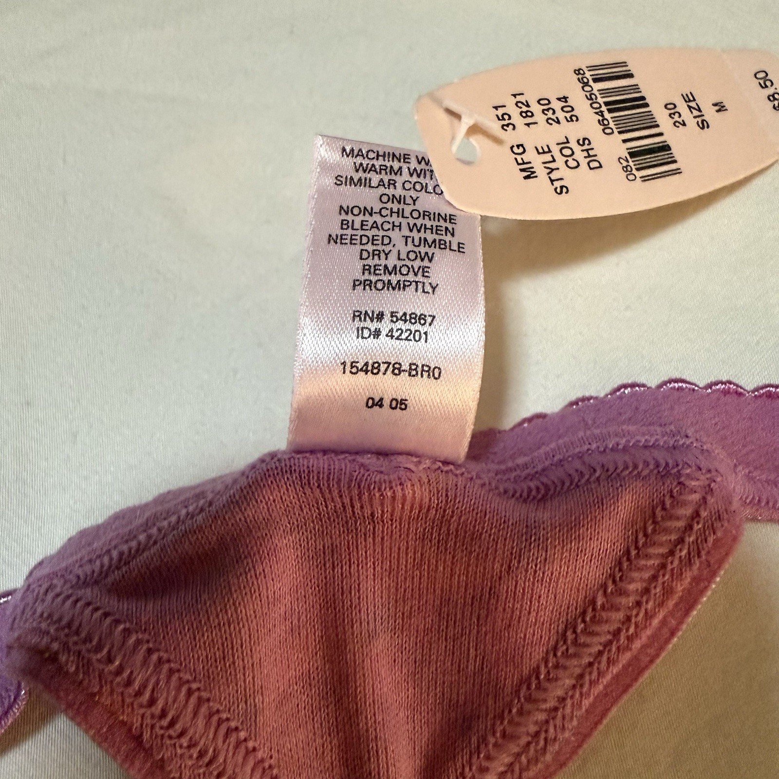 Vintage Y2K Victoria’s Secret 100% Cotton V-String Floral NWT Size Medium