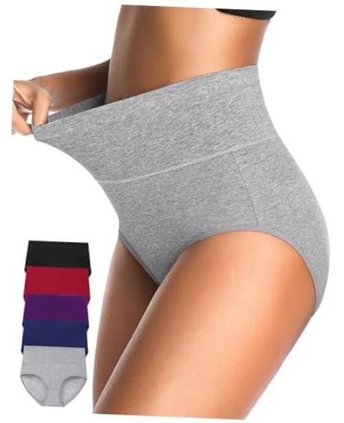 Tummy Control Underwear for Women High 4X-Large Multicoloured D – 5 Pack