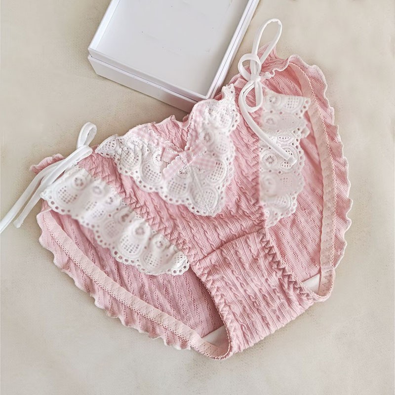 Japanese Lolita Sweet Panties Briefs Strappy Ruffles Princess School Knickers