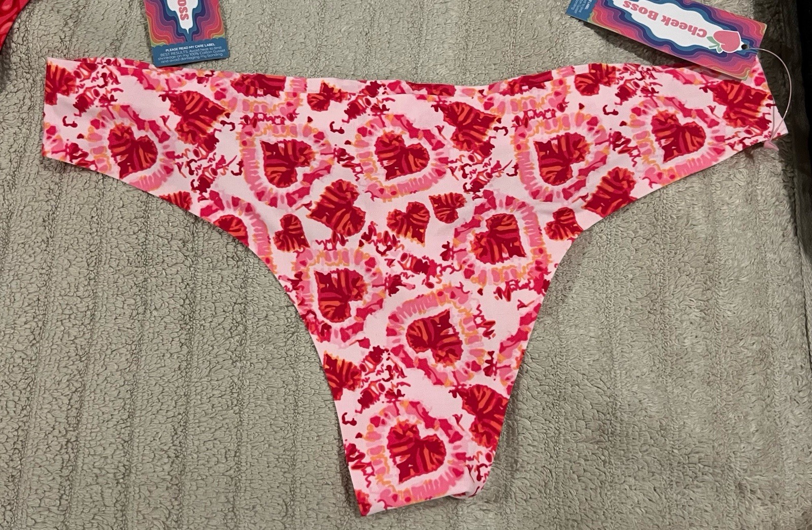 2 Pairs of Cheek Boss Thong Underwear, Size S
