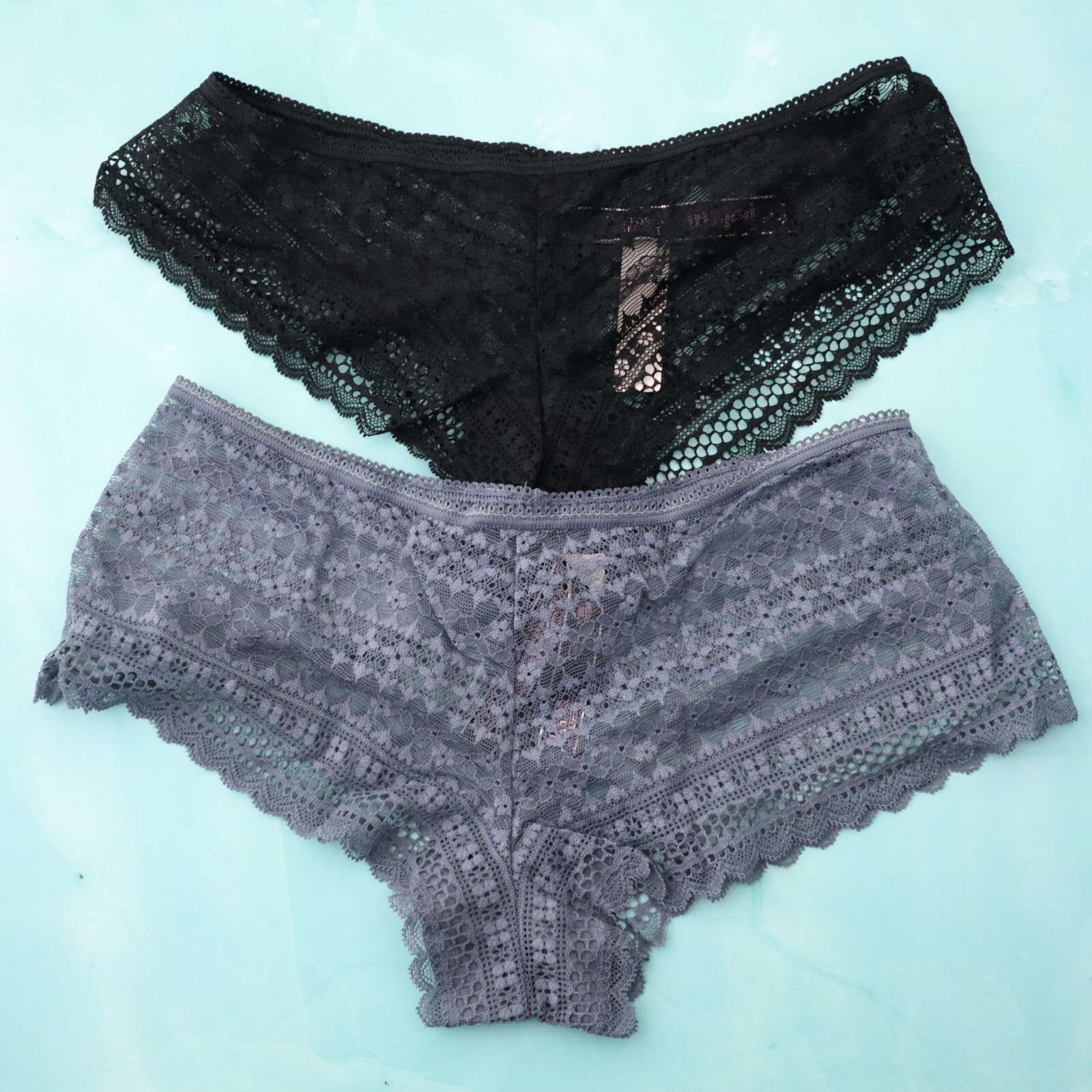 2 NEW Victoria’s Secret VTG 2016 Stretch Lace Cheekini Tanga Panties Lot SMALL