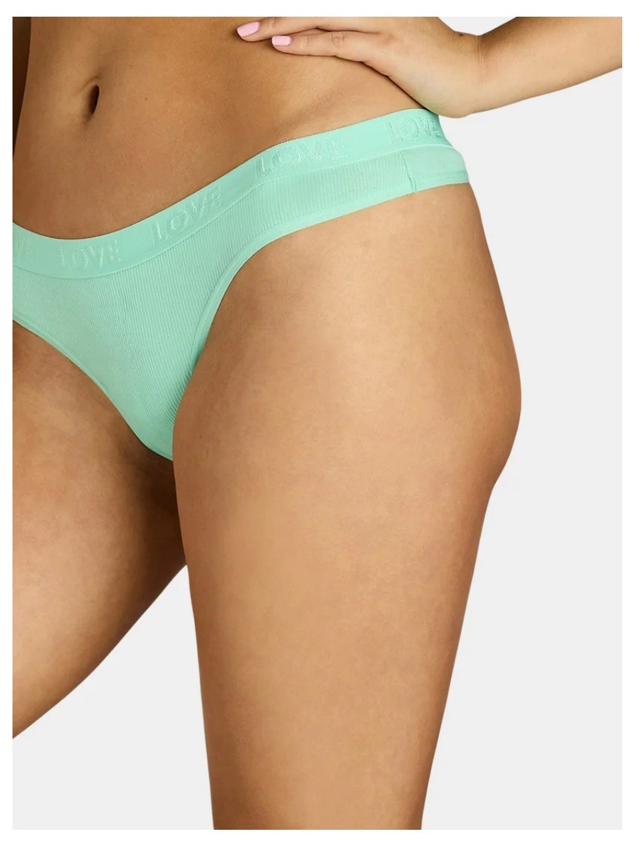 5-Pair NO BOUNDARIES Women’s S (3-5) THONG Cotton Stretch Ribbed Underwear