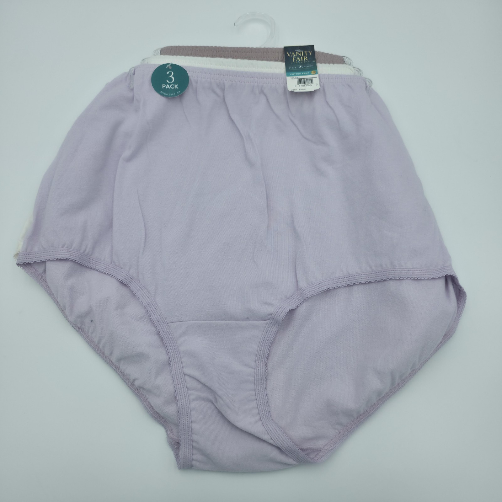 Vanity Fair Briefs Panties Womens 8/XL Perfectly Yours Cotton 3 Pack 15320
