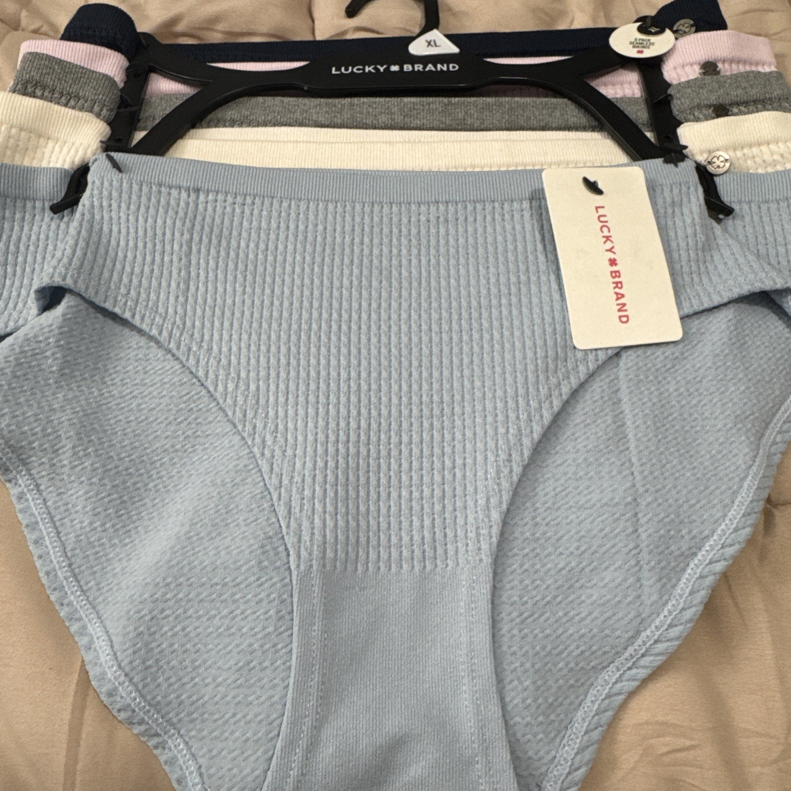 Lucky Brand Los Angeles Women’s 5 Pair Bikini Panties Size XL Nylon Spandex