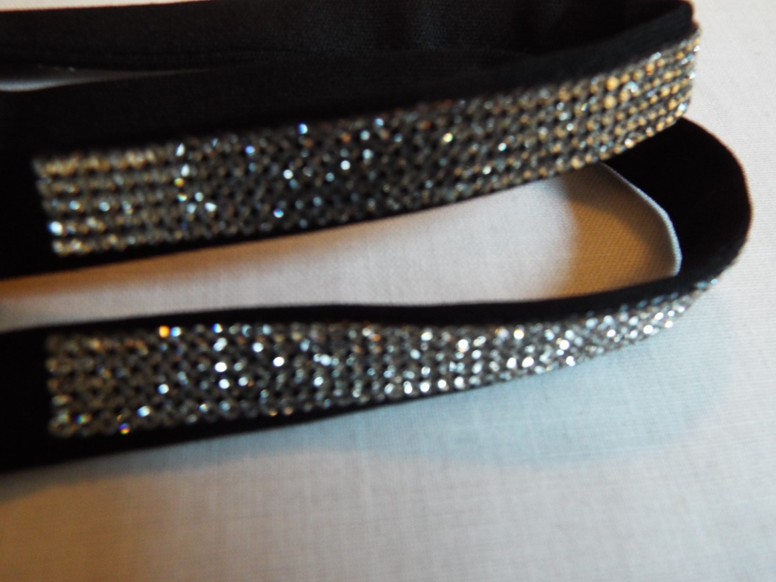 NWT Victorias Secret Very Sexy Double Shine Strap Smooth Thong black rhinestone