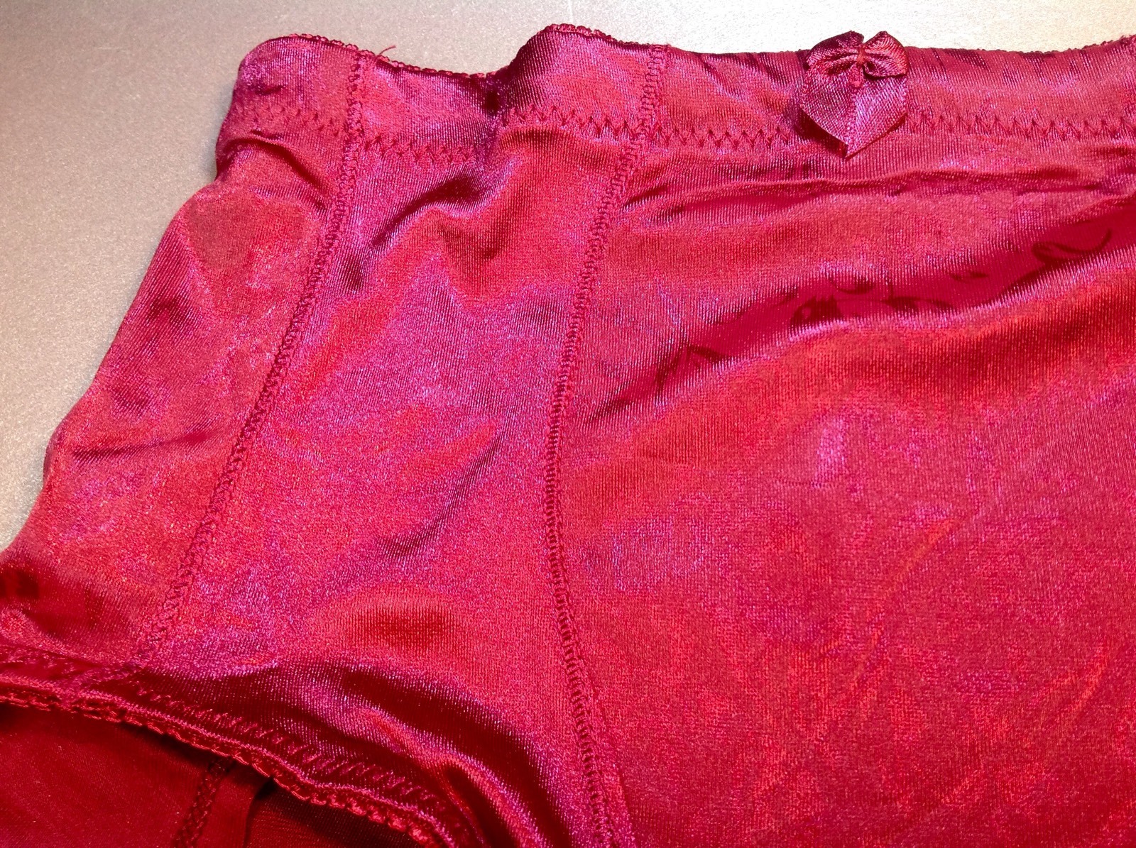 Women Panties,Briefs”Eva Cervantes”Size L. Purple Soft shiny Satin W/decoration