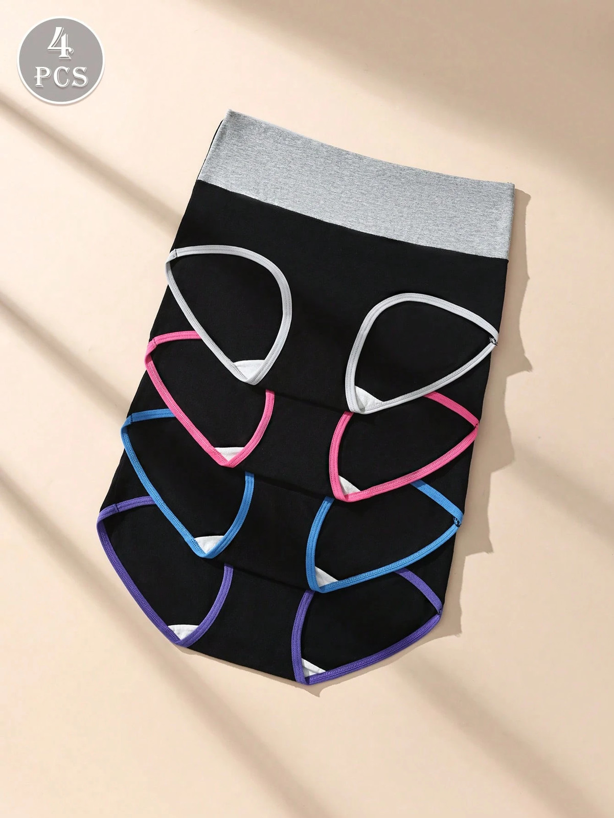 4 Pack/Pack High Waisted Cotton Women’s Underwear in Sporty Cheap24
