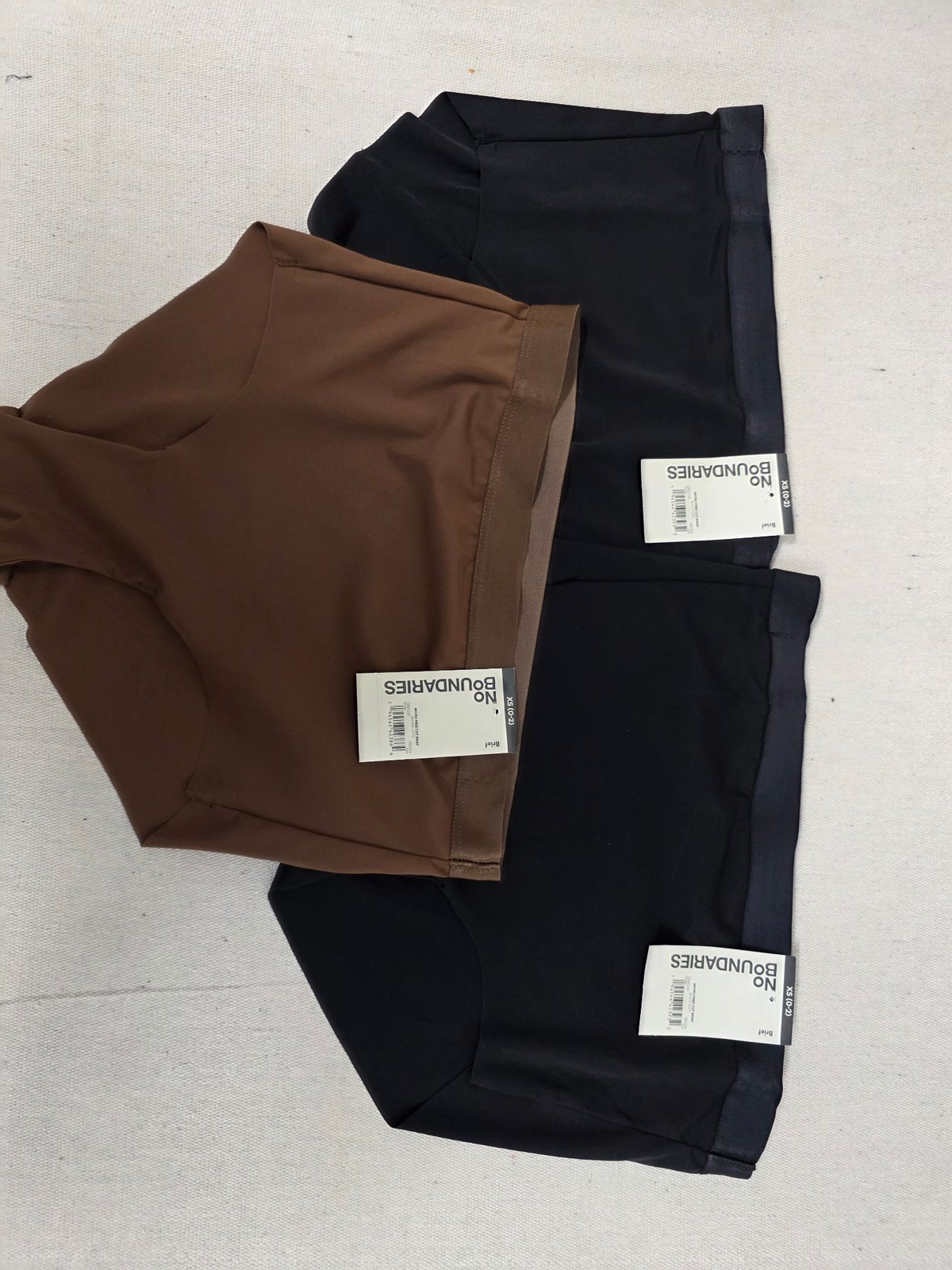 No Boundaries Womens Micro Free Cut Briefs 3 Pack Black Brown XS NB2554