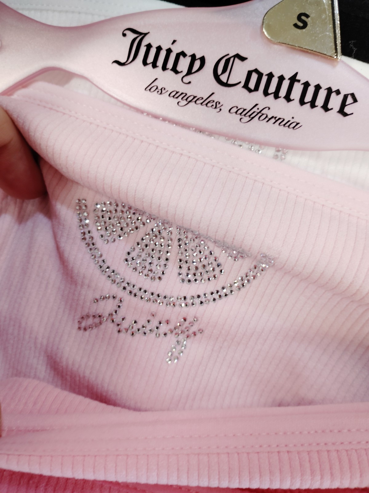 Juicy Couture Glitter Rhinestone Panties 5 Pack Sz S NWT