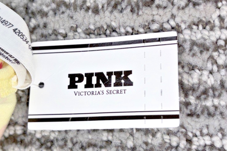 Victoria’s Secret PINK NWT XL Yellow Micro Thong Panty Fruit Spellout Sexy