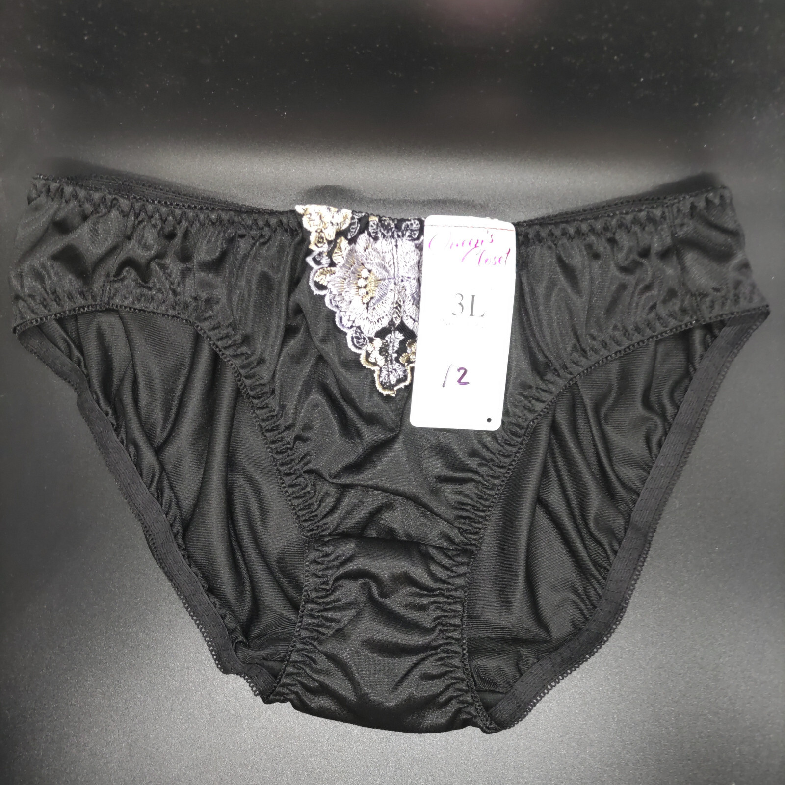 US SIZE L SHINY NYLON TRICOT PANTIES from Japan