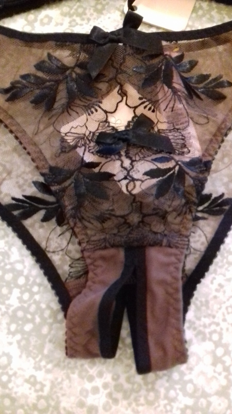 AGENT PROVOCATEUR PETRA BRA 32B/D/DD 34C & OUVERT OPEN BRIEF 4 LARGE UK 12 BNWT