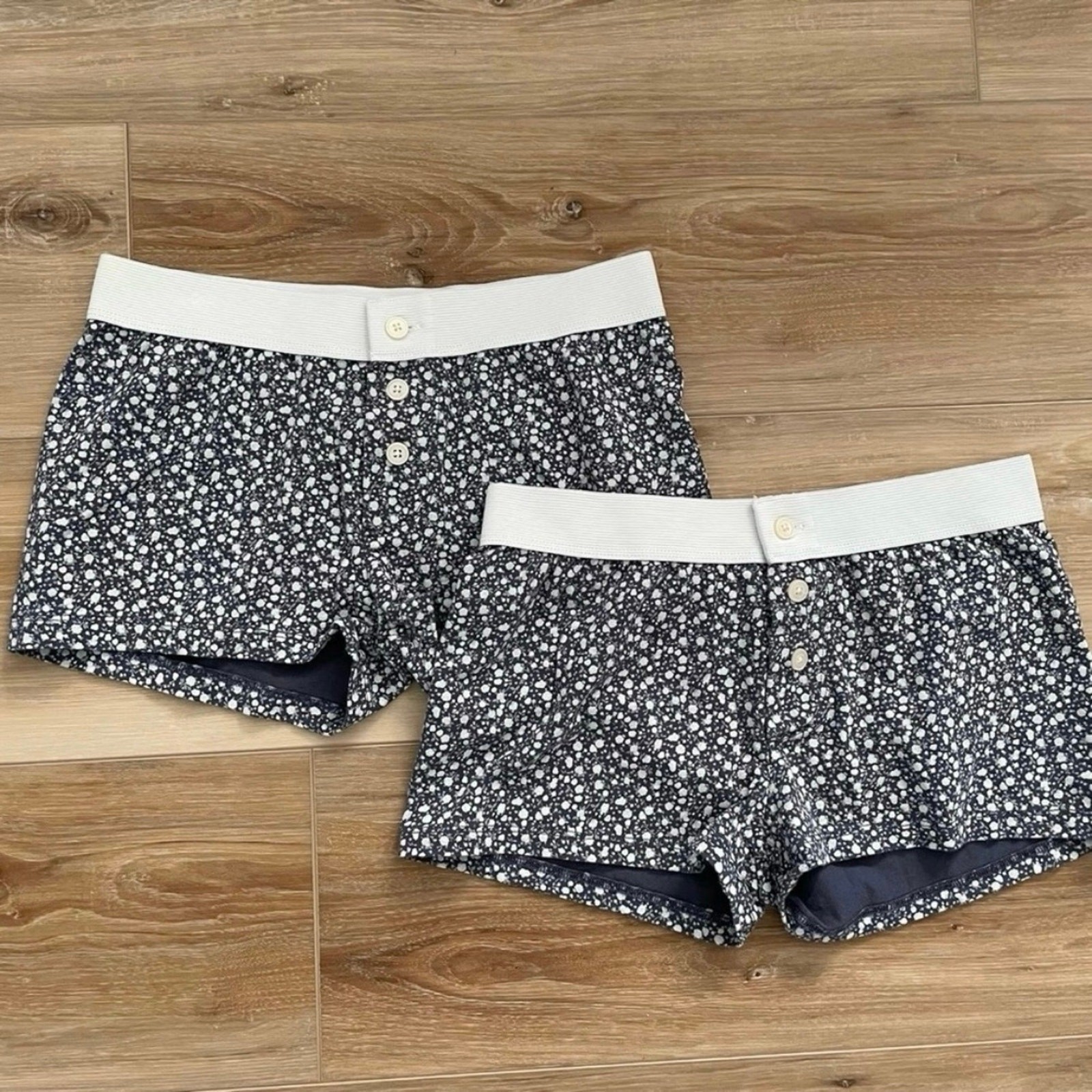 Lot of 2 Brandy Melville Blue Floral Boyshort OS
