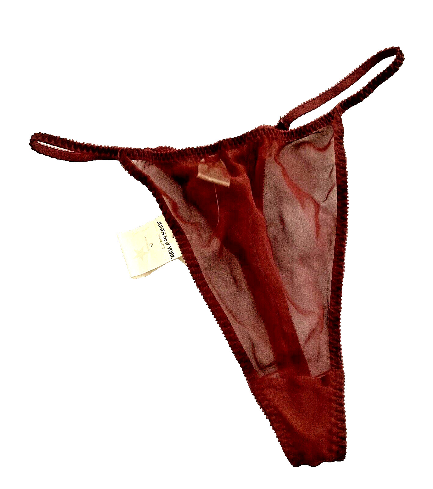2 G-String Thong Panties sz L Oscar de la Renta black Jones New York maroon