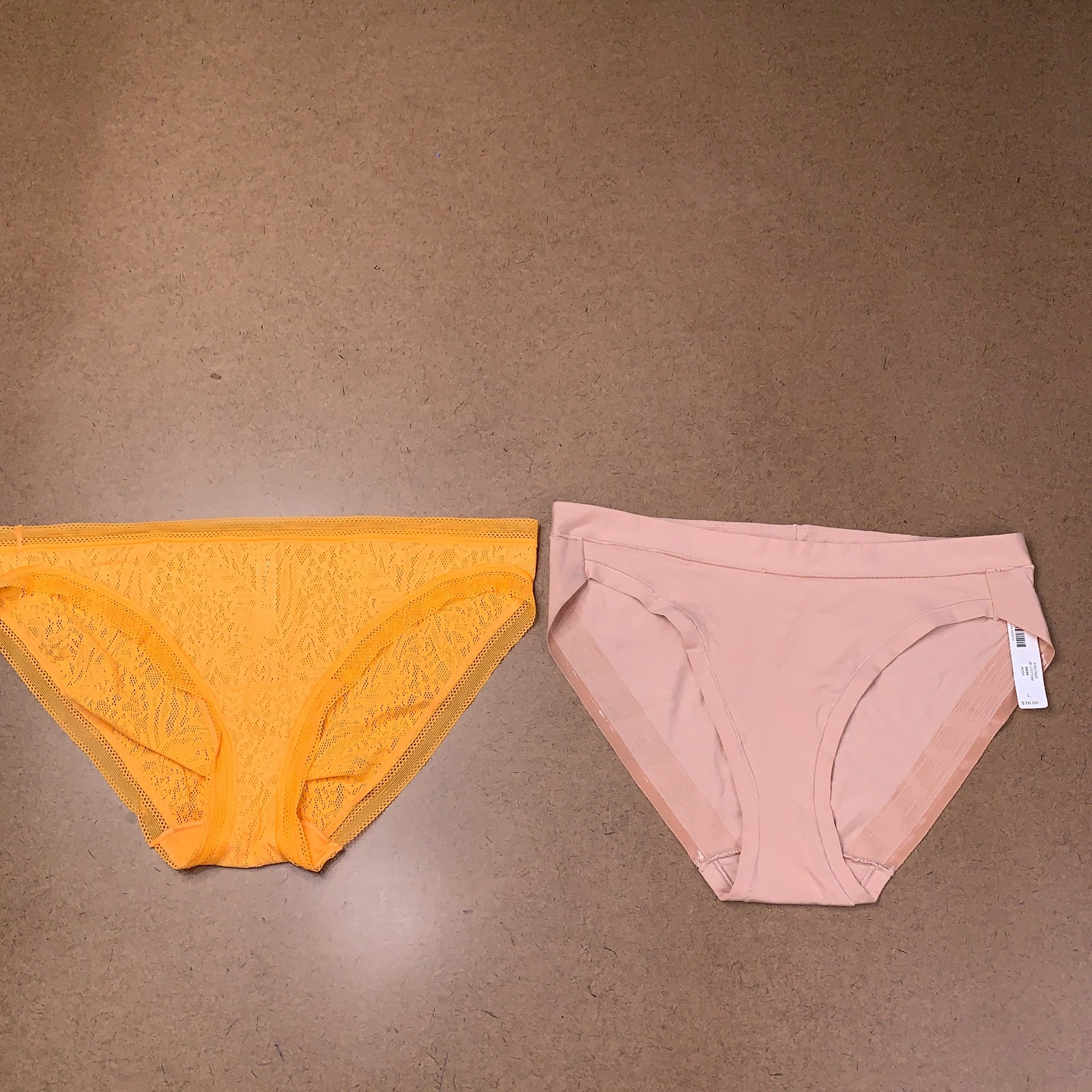 Soma Womens Size Large Pink Gold Bikini Panty 2 Pieces NWT *Flaw