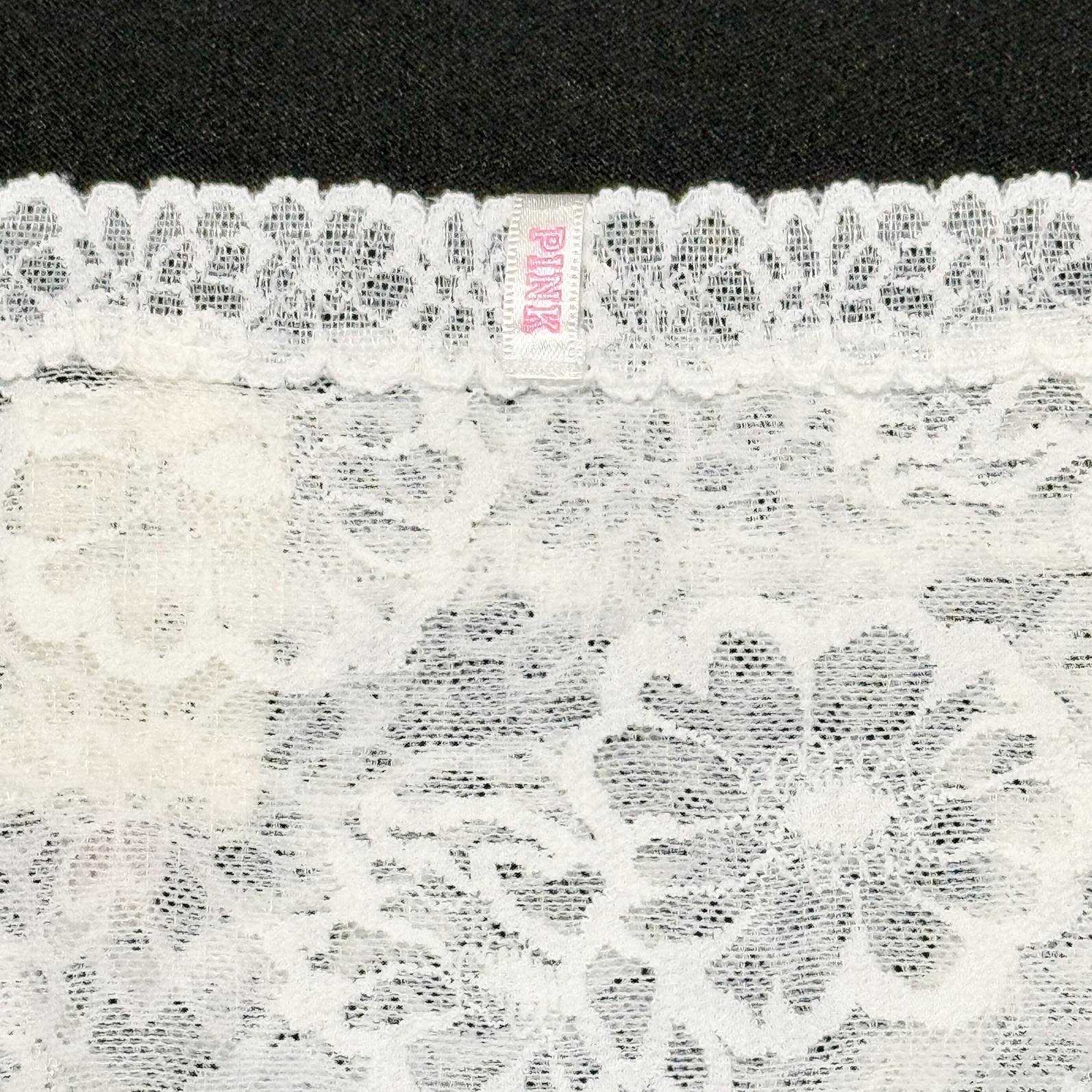 2016 VTG PINK by Victoria’s Secret White Lace Extra Low Rise Bikini Panties Med